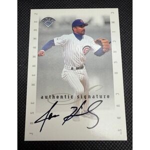 Jose Hernandez Chicago Cubs 1996 Leaf Signature Series Autographed Baseball Card